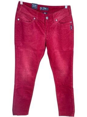 Silver Jeans Suki Skinny Corduroy Pants Jeans Red